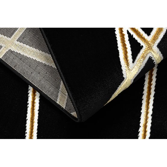 Tapis ALLURE 1964 Géométrique - Structurel, stylé, glamour noir / or