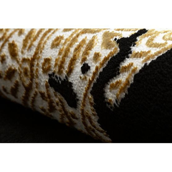 Tapis ALLURE 1965 Cadre - Structurel, stylé, glamour noir / or