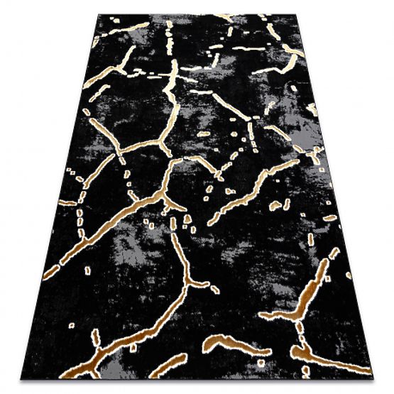 Tapis ALLURE 1967 Marbre - Structurel, stylé, glamour noir / or