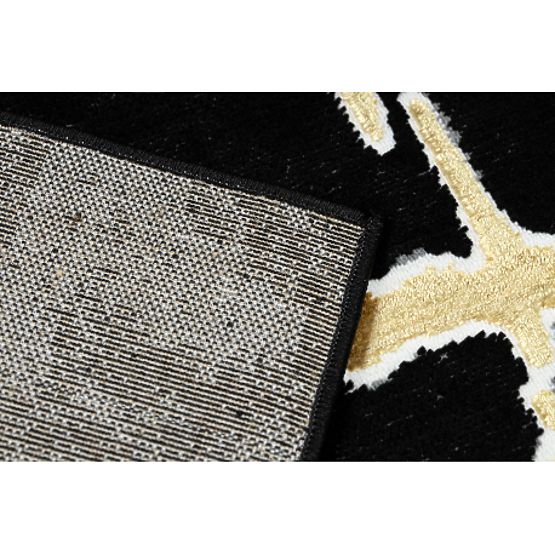 Tapis ALLURE 1967 Marbre - Structurel, stylé, glamour noir / or