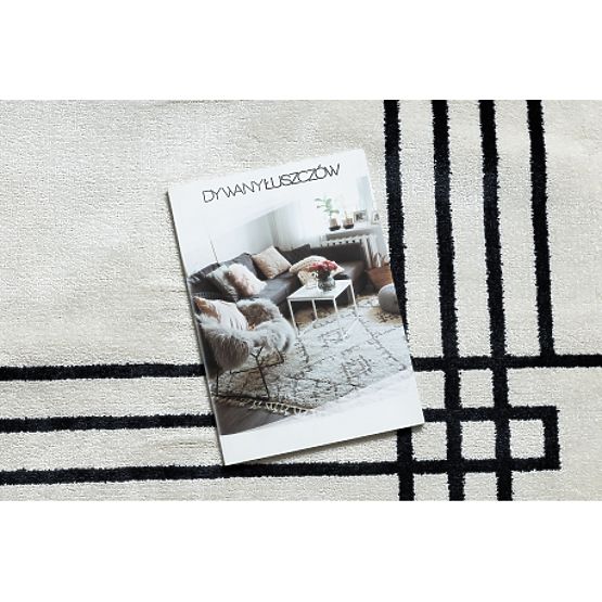 Tapis AMOUR 53096C crème - Cadre, lignes modernes, élégantes