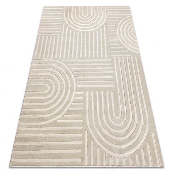 Tapis BALANCE 1918 taupe - Géométrique, structurel, glamour