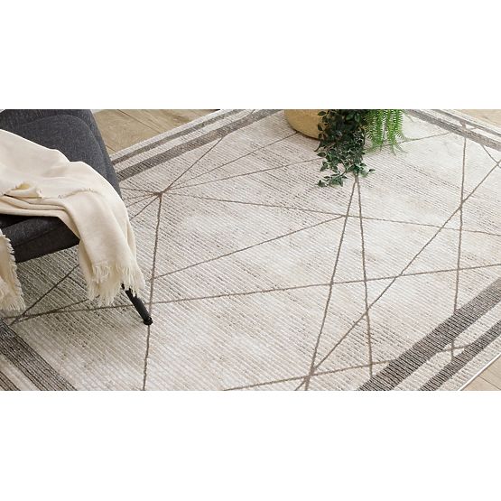 Tapis BLISS Z201Z128 crème / beige - Cadre, géométrique, moderne, structurel