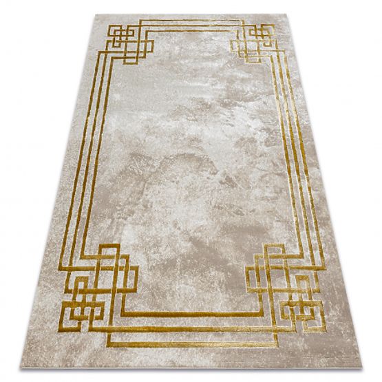 Tapis BLISS Z203AZ137 crème / doré - Cadre, grec, moderne, structurel