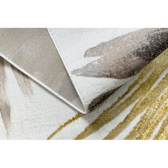 Tapis BLISS Z216AZ137 crème / or - Feuilles de palmier, moderne, structurel