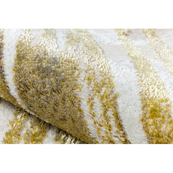 Tapis BLISS Z216AZ137 crème / or - Feuilles de palmier, moderne, structurel