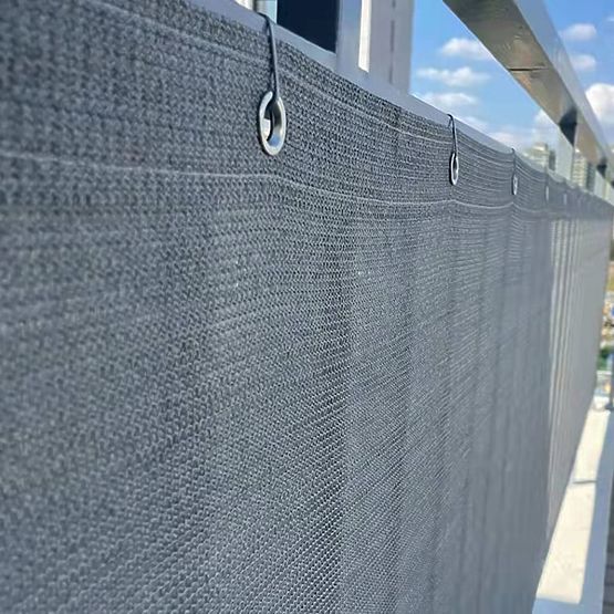 Tapis d'ombrage de balcon gris 1x7 m
