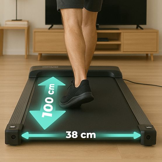 Tapis de course domestique avec support électrique walking pad d'entraînement sous bureau 10 km/h Mo