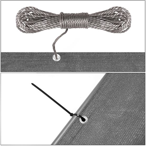 Tapis de protection de balcon gris 1x5 m