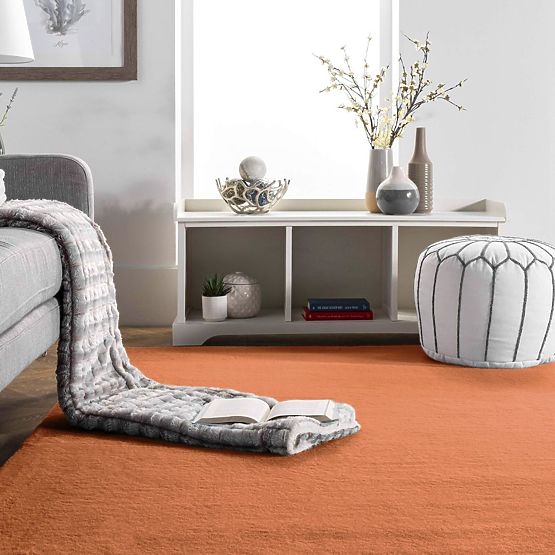 Tapis en soie Rabbit - Brique