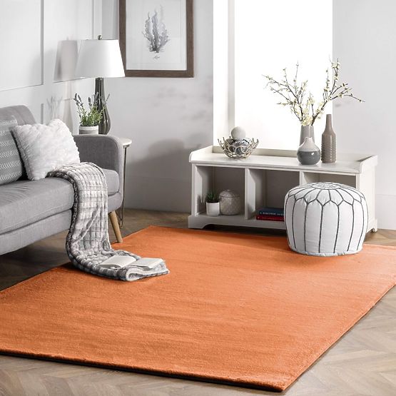 Tapis en soie Rabbit - Brique
