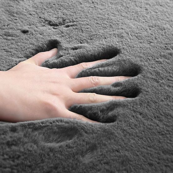 Tapis en soie Rabbit - Gris foncé