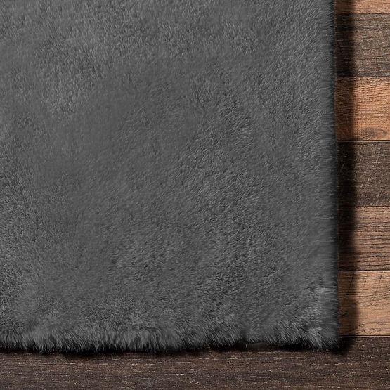 Tapis en soie Rabbit - Gris foncé