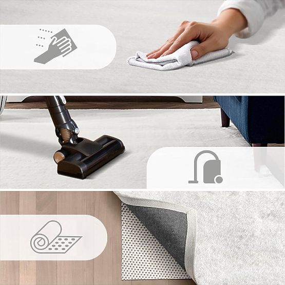 Tapis en soie Rabbit - Gris foncé