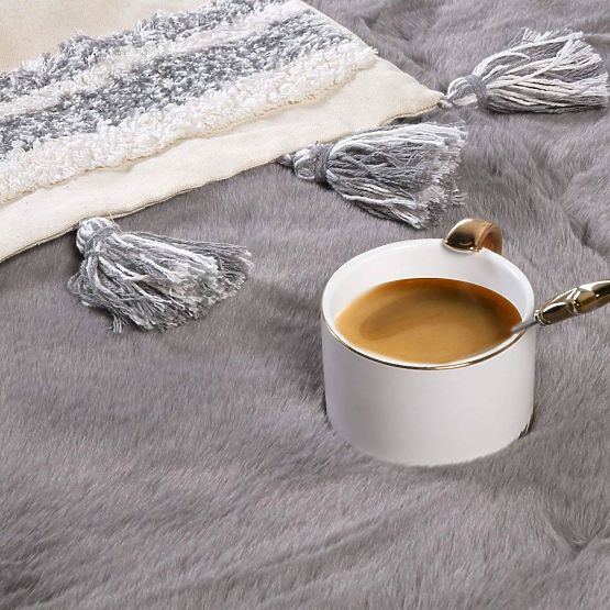 Tapis en soie Rabbit - Gris foncé