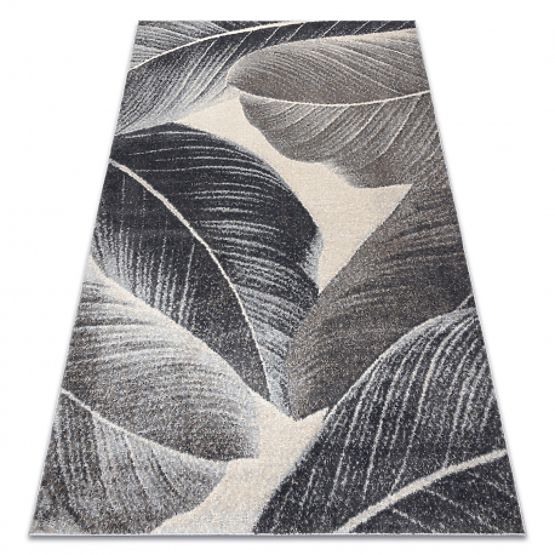 Tapis FUSION 8912 gris foncé - Plumes, moderne, abstrait