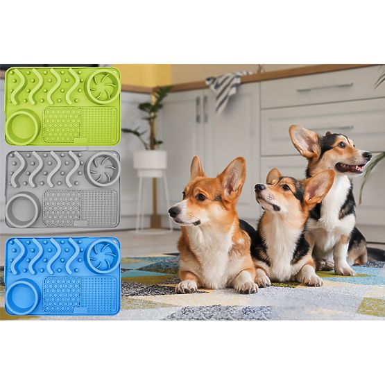 TAPIS LÉCHAGE RALENTISSANT BLEU