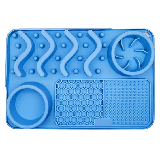 TAPIS LÉCHAGE RALENTISSANT BLEU