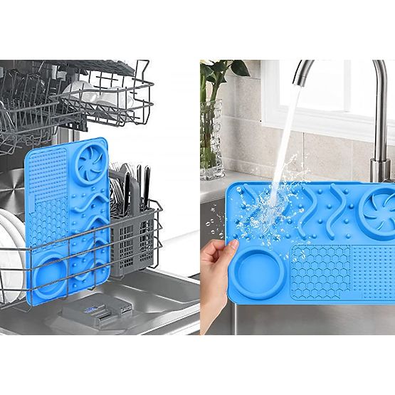 TAPIS LÉCHAGE RALENTISSANT BLEU