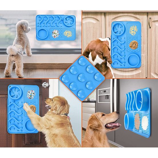 TAPIS LÉCHAGE RALENTISSANT BLEU