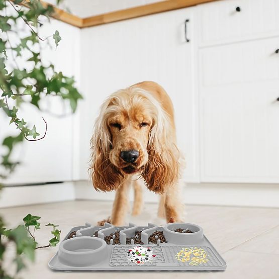 TAPIS LÉCHAGE RALENTISSANT BLEU