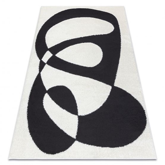 Tapis moderne MODE 8531 abstraction crème / noir