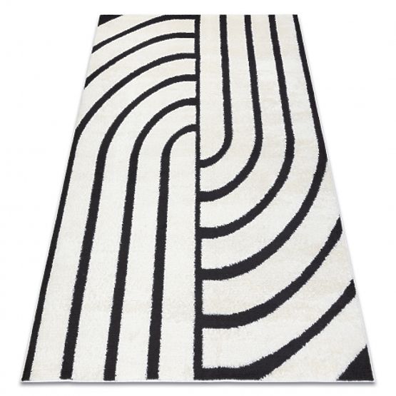 Tapis moderne MODE 8631 géométrique crème / noir