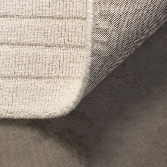 Tapis rectangulaire Dunes, arcs, en laine, crème, Taille du tapis : 120x180