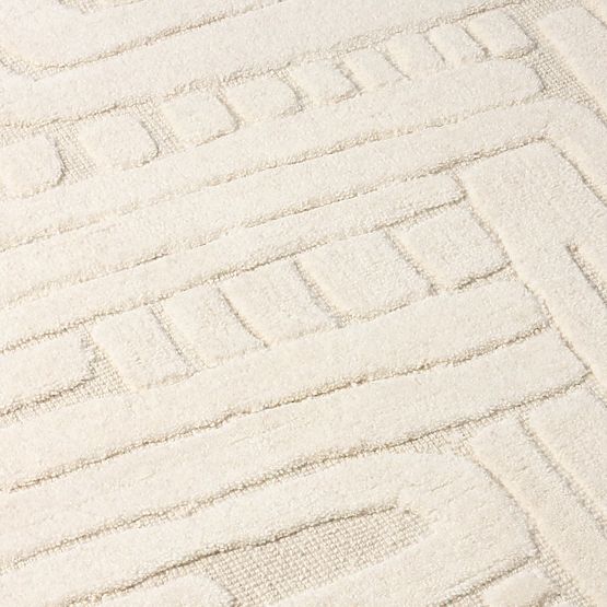 Tapis rectangulaire Sophia, tufté, en coton, crème, Taille du tapis : 120x180