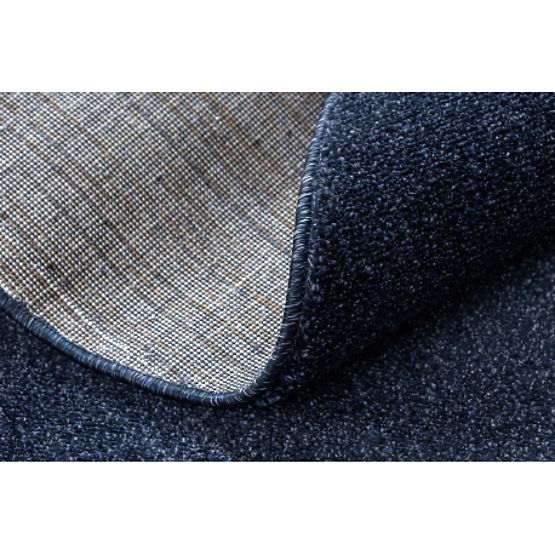 Tapis rond SOFTY Uni, Monochrome, bleu foncé