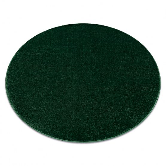 Tapis rond SOFTY Uni, Monochrome, vert forêt