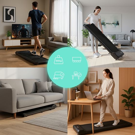 Tapis roulant électrique domestique walking pad sous bureau 6 km/h ModernHome