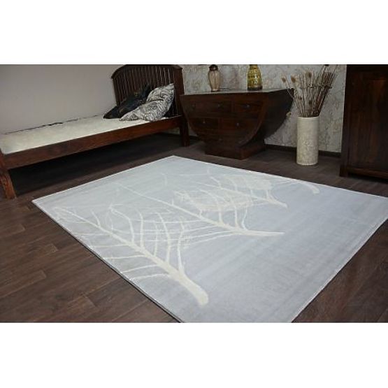 Tapis SCANDI 18281/652 - Feuilles gris crème