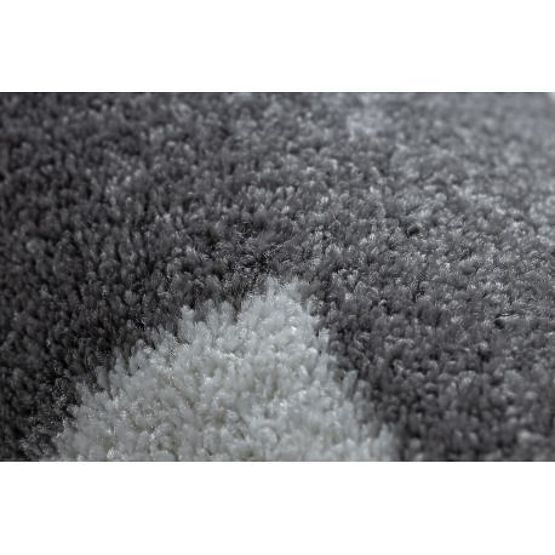 Tapis SKETCH - F730 motif Trèfle marocain, Grille gris / blanc