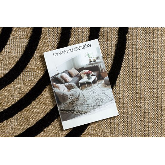 Tapis SPARK 0688 beige / noir - Géométrique, sisal, structurel
