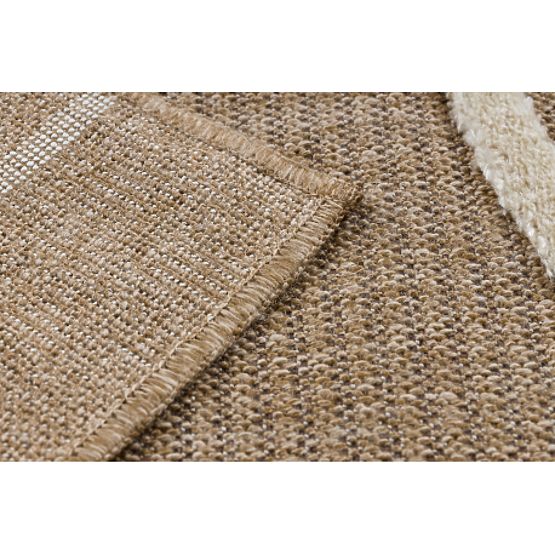 Tapis SPARK 0688A beige / crème - Géométrique, sisal, structurel