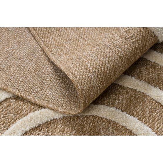 Tapis SPARK 0688A beige / crème - Géométrique, sisal, structurel