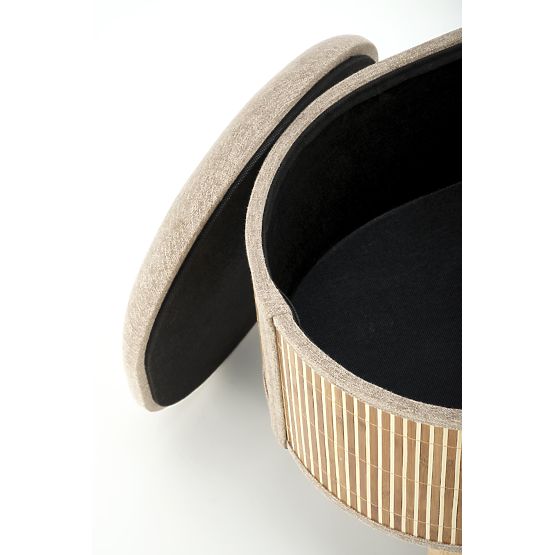 Ensemble de 2 poufs TICO avec espace de rangement, beige