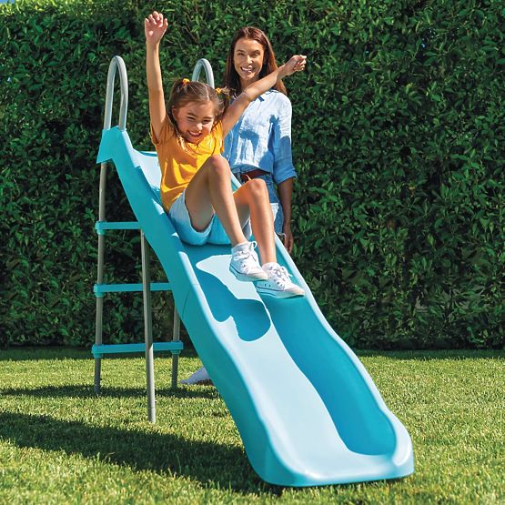 Toboggan de jardin pour enfants 244 cm grand acier plastique INTEX 44107