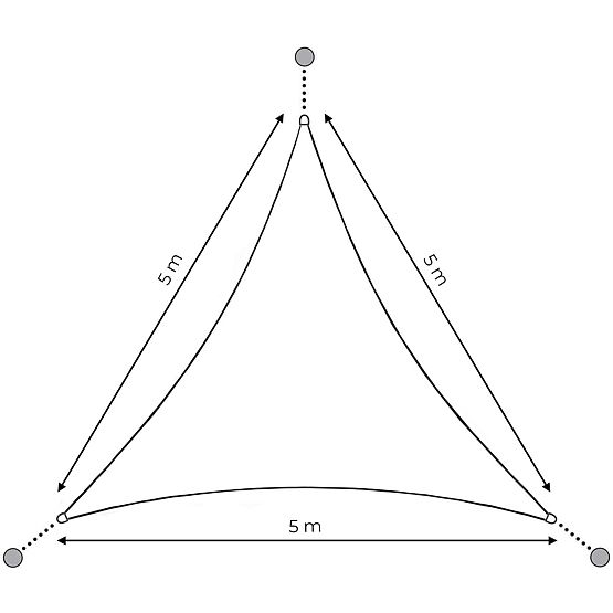 Toile solaire imperméable 5x5x5m ModernHome - gris