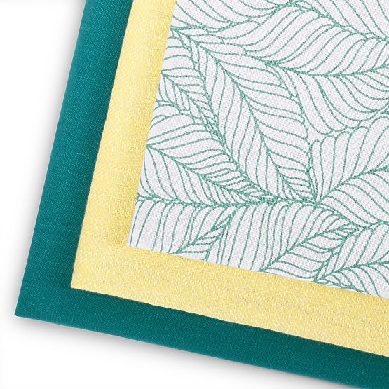 Torchon de cuisine LETTY couleur turquoise motif imprimé style moderne 50x70 ameliahome