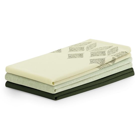 Torchon de cuisine LETTY couleur vert bouteille motif imprimé moderne 50x70 ameliahome