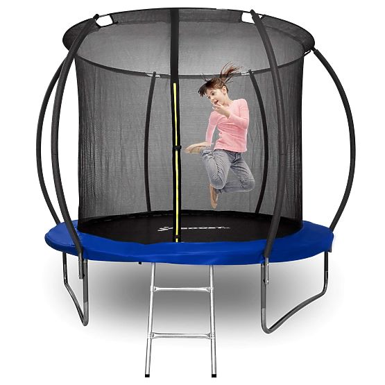 Trampoline avec filet de protection et échelle HENZEN 305 cm bleu FT10