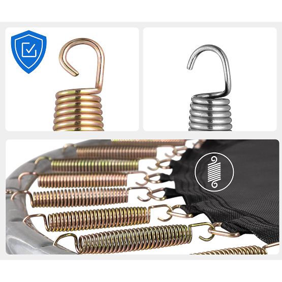 Trampoline avec filet et échelle HENZEN 244 cm bleu FT 8