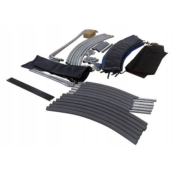 Trampoline avec filet et échelle HENZEN 244 cm bleu FT 8