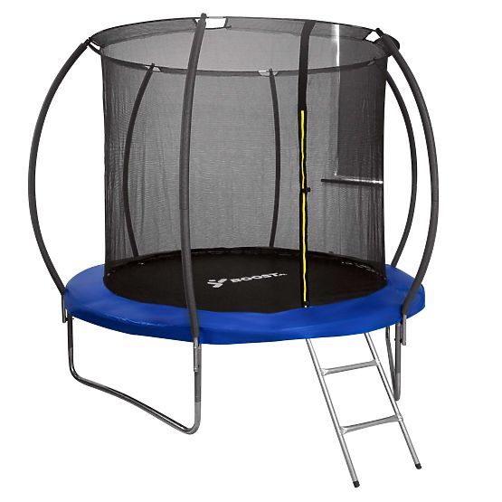 Trampoline avec filet et échelle HENZEN 244 cm bleu FT 8