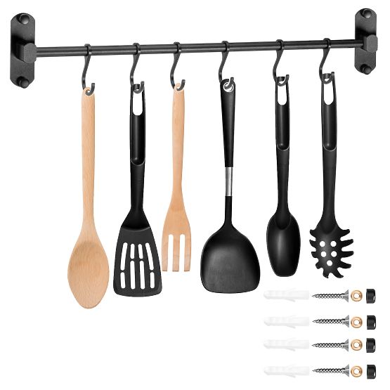 Tringle de cuisine et de salle de bain SIVAS noire