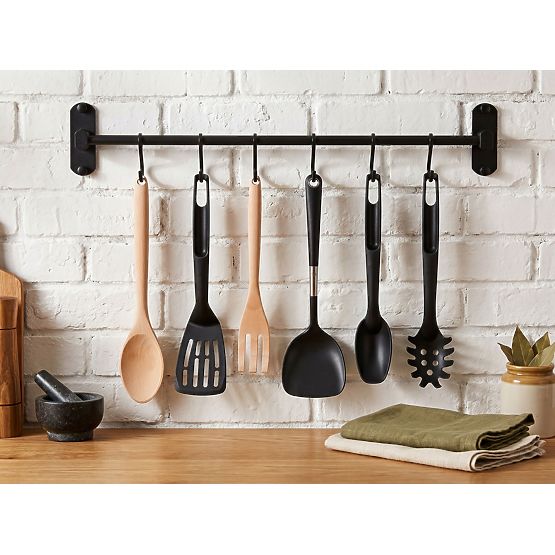 Tringle de cuisine et de salle de bain SIVAS noire