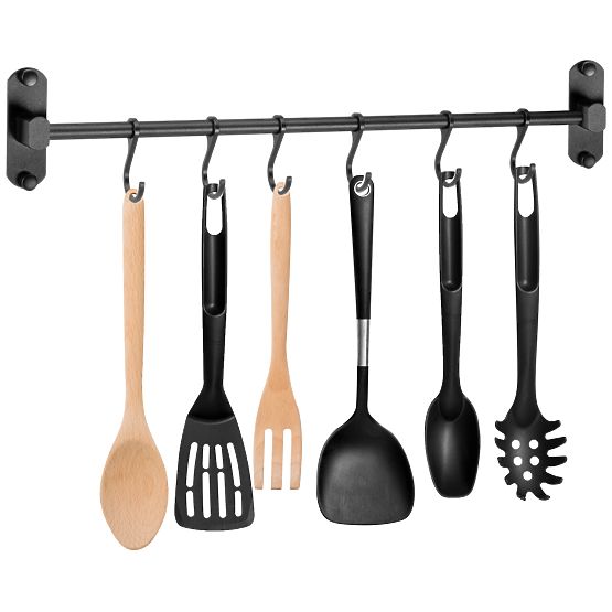 Tringle de cuisine et de salle de bain SIVAS noire