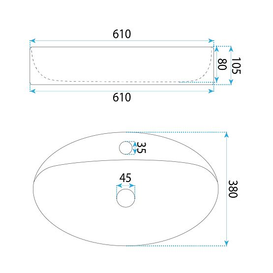 Vasque à poser REA Nastazja 61